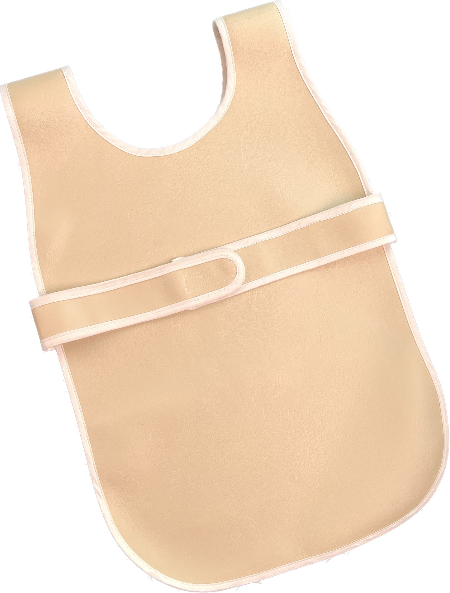 Child's beige durable washable waterproof vinyl Primary Montessori apron