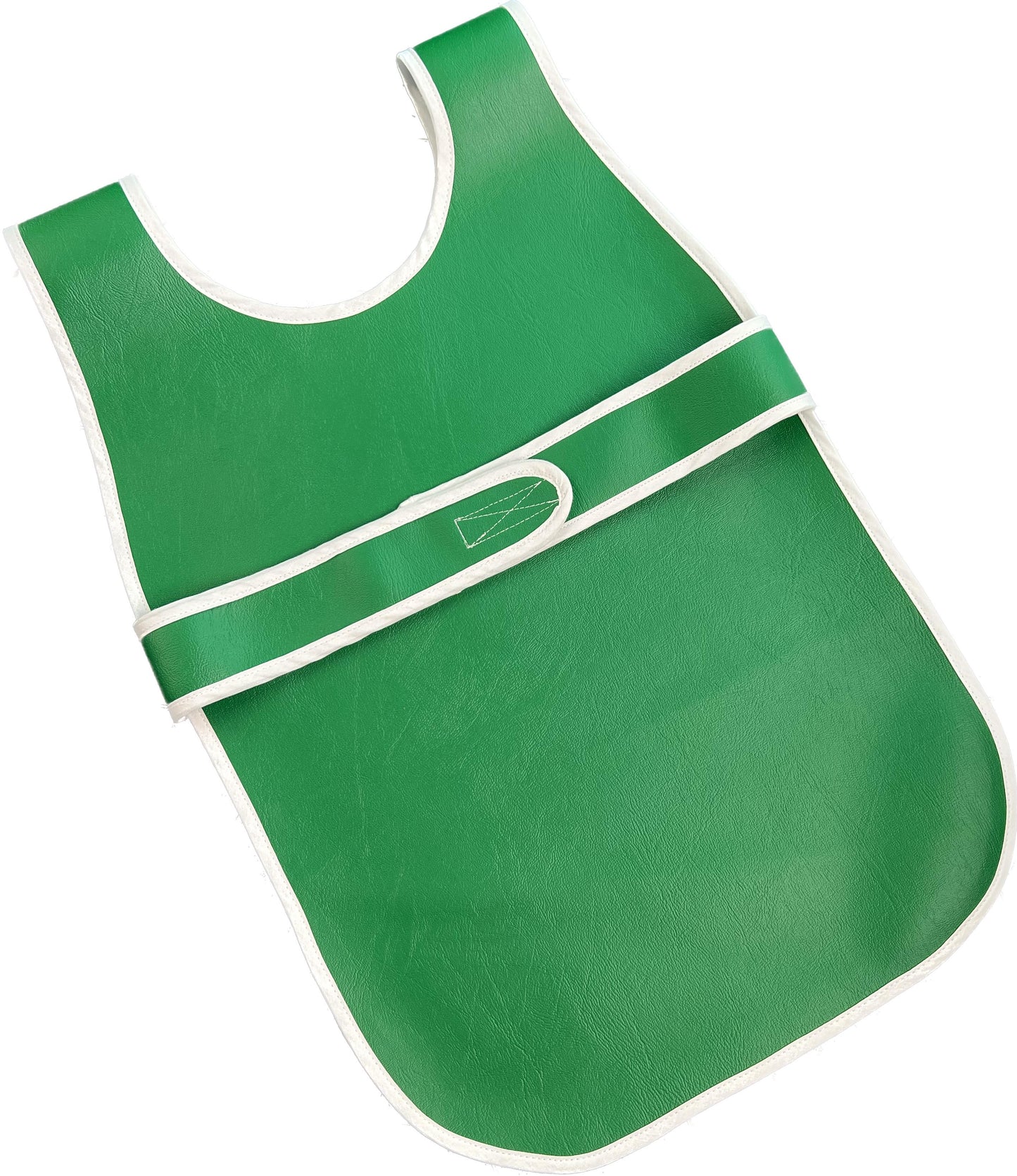 Child's green durable washable waterproof vinyl Primary Montessori apron