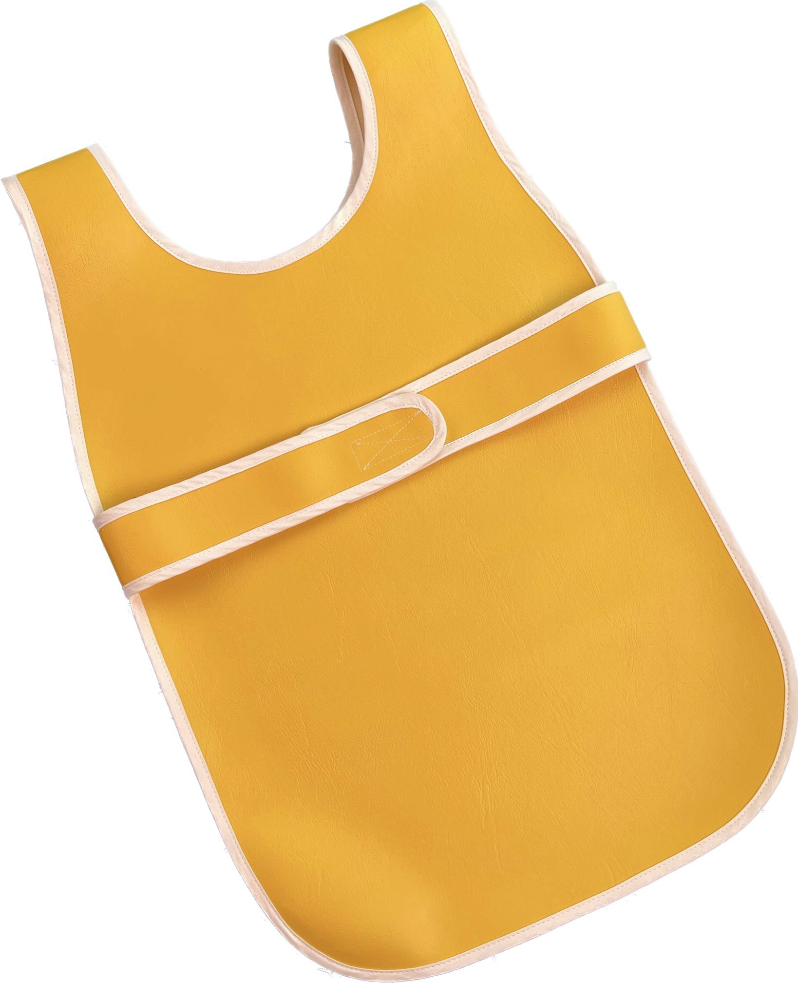 Child's yellow durable washable waterproof vinyl Primary Montessori apron