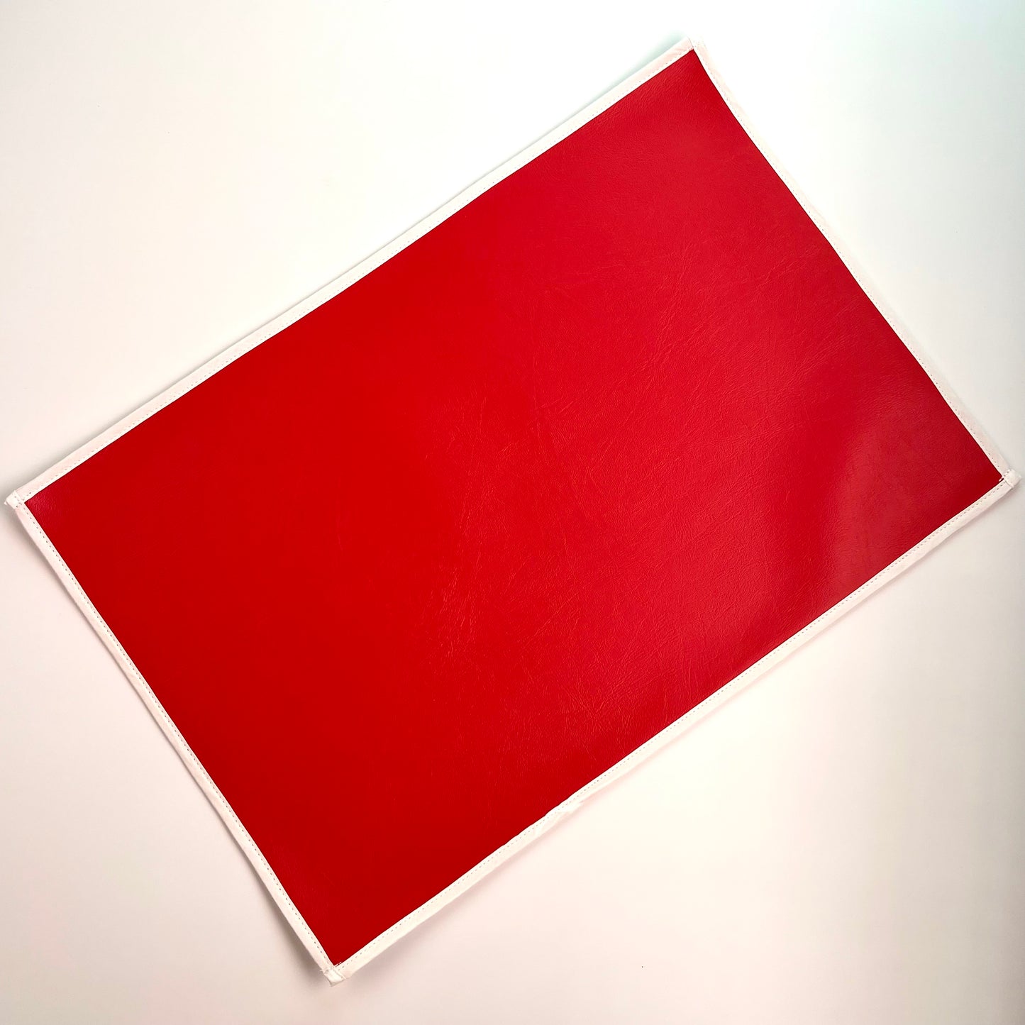 Red durable washable waterproof vinyl Montessori protector placemat