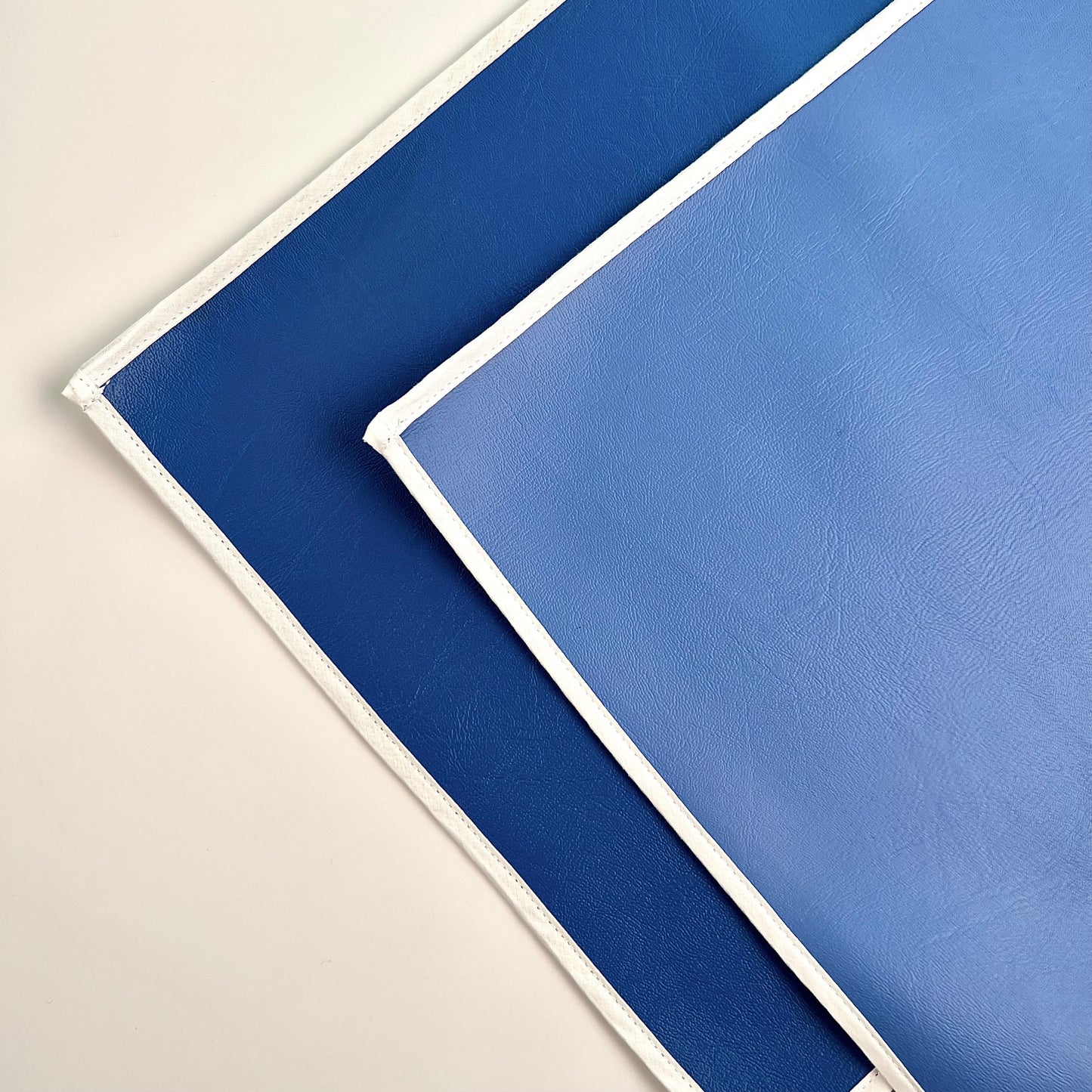 Blue durable washable waterproof vinyl Montessori protector placemat